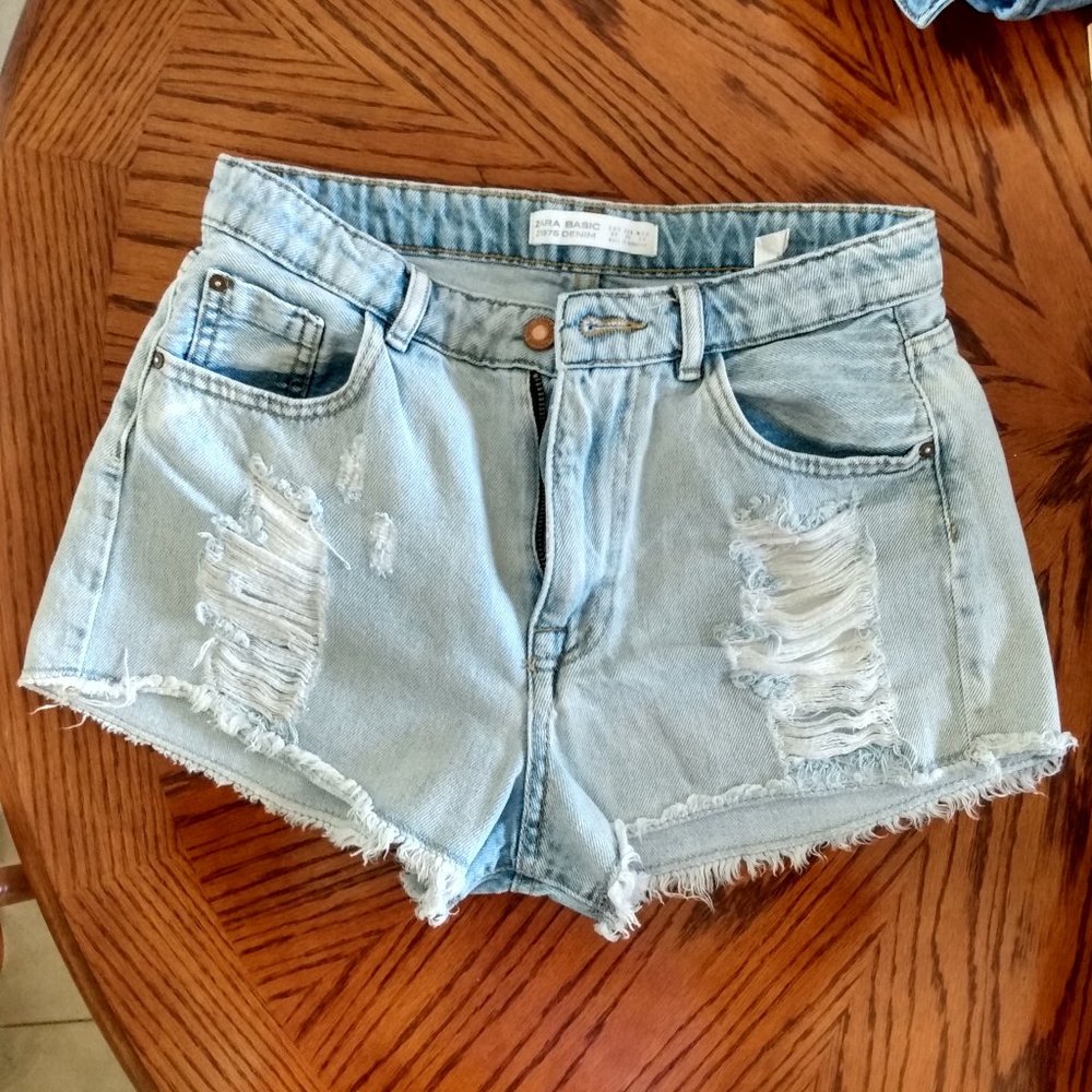 ZARA BASIC Z1975 DENIM SHORT